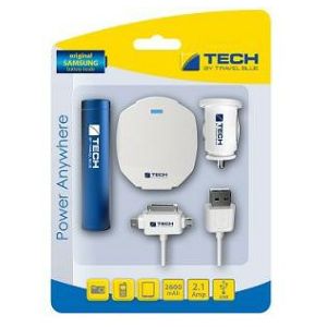 Auto Punjač/Kućni Punjač TRAVEL BLUE, 980, Prijenosna Baterija, Kabel