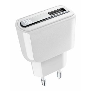 Kućni Punjač CELLULARLINE, Za Huawei/Xiaomi/Motorla, 10W, 1xUSB-A, QC, Micro USB Kabel 100cm, Bijeli