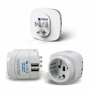 Adapter Putni/Kučni Punjač TRAVEL BLUE, EU To USA 945, 2xUSB-A, Bijeli*