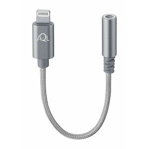 Adapter CELLULARLINE, AQL, AUX na MFI, 3.5mm (Ž) na Lightning (M), Srebrni