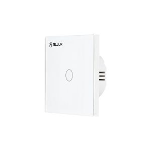 Prekidač Smart TELLUR, WiFi, 1 Ulaz, 1800W/10A, TLL331041, Kaljeno Staklo, Bijeli