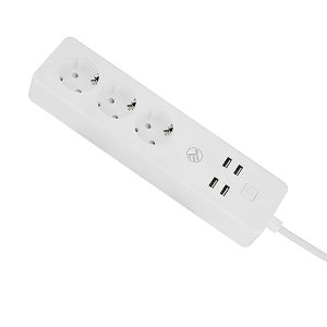 Produžni Kabel Smart TELLUR, WiFi, 3xSchuko, 4xUSB-A, 2200W/10A, TLL331031, 1.8m, Bijeli