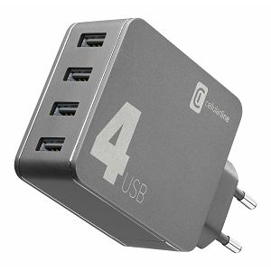Kućni Punjač CELLULARLINE, Multipower 4, 42W, 4xUSB-A, QC, Crni
