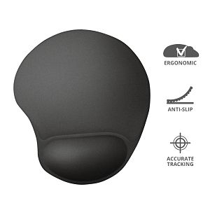 Podloga Za Miš TRUST Bigfoot, Ergonomska, Black