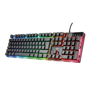 Tipkovnica TRUST GXT 835 Azor, Gaming, Osvjetljenje, US, Crna