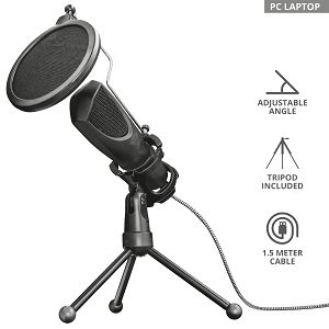Mikrofon TRUST GXT 232 Mantis, Streaming, USB, Black