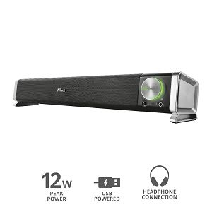 Soundbar TRUST Asto 21046, USB, Black