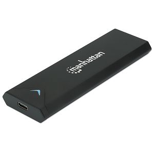 Kućište MANHATTAN 130530, M.2 NVMe SSD, USB 3.2 Gen 2, USB-C, UASP-Komp., Aluminij, Crno