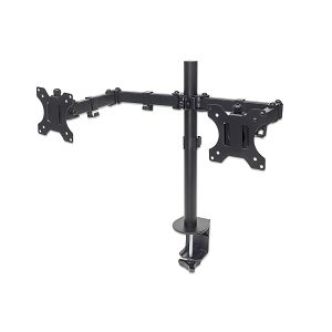 Nosač Monitor MANHATTAN 461528, Stolni, Dvostruki, 2x13"-32", 8kg, Dvostruka Klizna Ruka, Crni