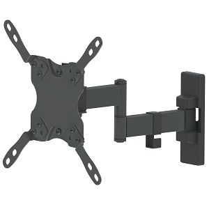 Nosač TV MANHATTAN 461405, Zidni, Univerzalni, 13"-43", Dvostruka Ruka, 20kg, Visina/Nagib/Okretni, Crni