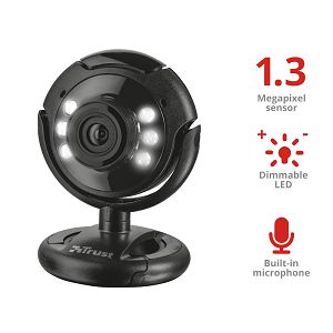 Web Kamera TRUST Spotlight Pro 16428, LED Osvjetljenje, Black