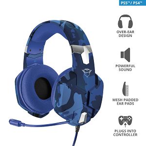 Slušalice TRUST GXT 322B Carus, Gaming, PS5/PS4, Blue Camo