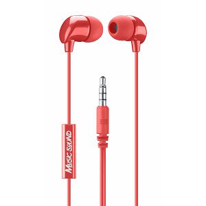 Slušalice CELLULARLINE, MUSIC SOUND, In-Ear, 3,5mm, Crvene