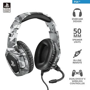 Slušalice TRUST GXT 448 Forze-G, Gaming, PS4/PS5, Grey Camo
