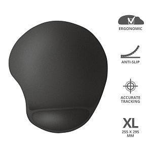 Podloga Za Miš TRUST Bigfoot XL 23728, Gel, Black