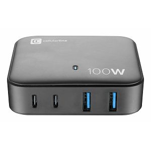 Kućni Punjač CELLULARLINE, Multipower Magnus 100W, 2x USB-A, 2x USB-C