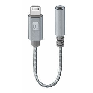 Adapter CELLULARLINE, ACL, AUX na MFI, 3.5mm (Ž) na Lightning (M), Srebrni
