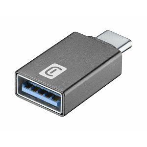 Adapter Auto CELLULARLINE, USB-C na USB-A, Crni