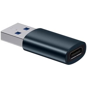 Adapter BASEUS, USB-A ((M) na USB-C (Ž), Ingenuity Series Mini, Blue, ZJJQ000103