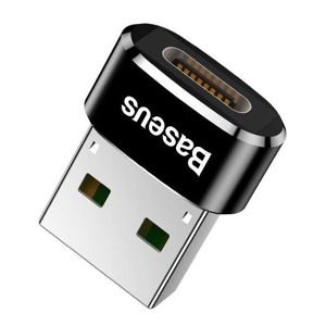 Adapter BASEUS, USB-A (M) na USB-C (Ž), Mini, Black, CAAOTG-01