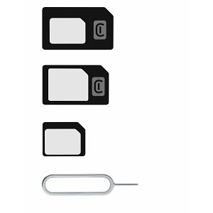 Adapter CELLULARLINE, Univerzalni Set 3u1, SIM/MicroSIM/NanoSIM