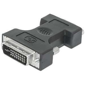 Adapter MANHATTAN 328883 Digital Video, DVI-I Dual Link (M) na VGA (Ž), Crni