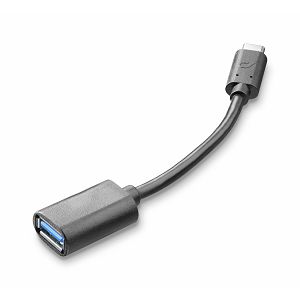 Adapter CELLULARLINE, USB-A (Ž) na USB-C (M), Crni 