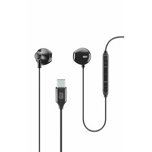 Slušalice CELLULARLINE, Orbit, In-Ear, USB-C, Crne