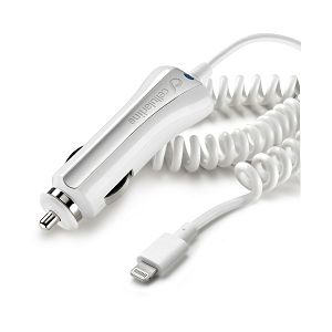 Auto Punjač CELLULARLINE, 5W, MFI Kabel 100cm, Bijeli