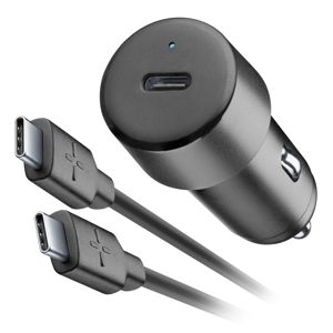 Auto Punjač PLOOS, 1xUSB-A, Kabel, Crni