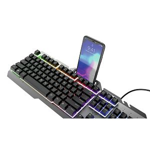 Tipkovnica TRUST GXT 853 Esca, Gaming, LED, Metalna, US, Black