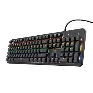 Tipkovnica TRUST GXT 863 Mazz, Gaming, Mehanička, Osvjetljenje, US, Black