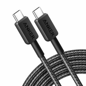 Kabel ANKER 322, 60W, USB-C/USB-C, 90cm, pleteni, Black