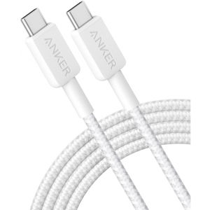 Kabel ANKER 322, 60W, USB-C/USB-C, 90cm, pleteni, White