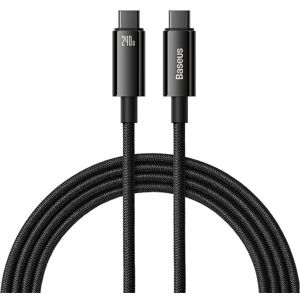 Kabel BASEUS, USB-C na USB-C, 240W, Woven, 200cm, PD, FC, Black, CAWJ040101