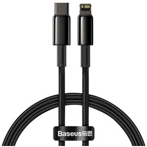 Kabel BASEUS, Woven, USB-A na Lightning, PD 20W, 100cm, Black, CATLWJ-A01