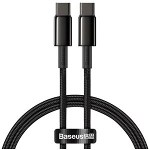 Kabel BASEUS, Woven, USB-C na USB-C,QC, PD 100W, 100cm, Black, CATWJ-01