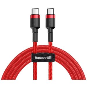 Kabel BASEUS, Woven, USB-C na USB-C,QC, PD 60W, 200cm, Red, CATKLF-H09