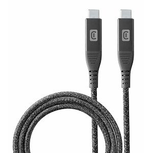 Kabel CELLULARLINE, GAN,5A, 3.1, 10 Gbps, USB-C na USB-C, 100cm, Crni