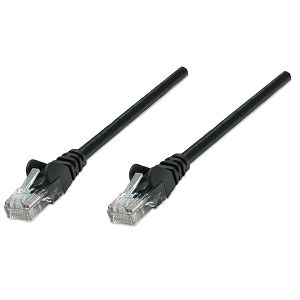 Kabel INTELLINET 320740, Mrežni, Cat5e, U/UTP, RJ45 (M) na RJ45 (M), GP, 1m, Crni