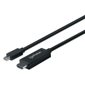 Kabel MANHATTAN 153232, Mini DisplayPort (M) na HDMI (M), do 1080p@60Hz, 1.8m, Crni