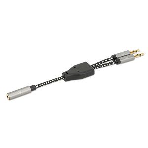 Adapter MANHATTAN 356121, AUX Y, 3.5mm (M) na 2x 3.5mm (Ž)