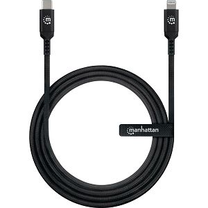 Kabel MANHATTAN 394291, Lightning (M) na USB Type-C (M), 1m, Crni