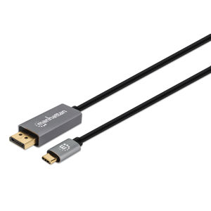Kabel MANHATTAN 394994, Monitor, USB-C (M) na DisplayPort (M), do 8K@60Hz, 3m, Crni 