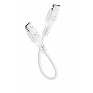 Kabel CELLULARLINE, USB-C na USB-C, 15cm, Bijeli 