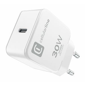 Kućni Punjač CELLULARLINE, Za Apple, 30W, 1xUSB-C, Bijeli