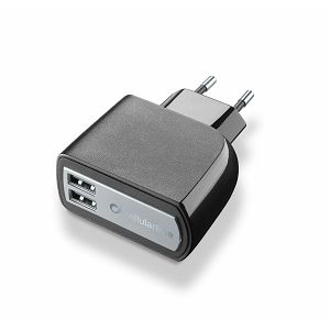 Kućni Punjač CELLULARLINE, Dual, 15W, 2xUSB-A, Crni