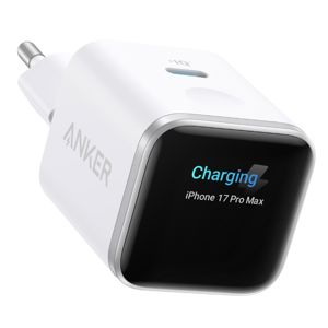 Kućni punjač ANKER, Nano Smart Display, 45W, 1xUSB-C, PD, PPS, QC, White, A121DG21