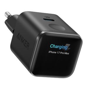 Kućni punjač ANKER, Nano Smart Display, 45W, 1xUSB-C, PD, PPS, QC, Black, A121DG11