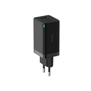 Kućni Punjač BASEUS GaN5 Pro Fast Charger 65W, 2x USB-C, 1x USB-A+Kabel C-C, Black, CCGP120201